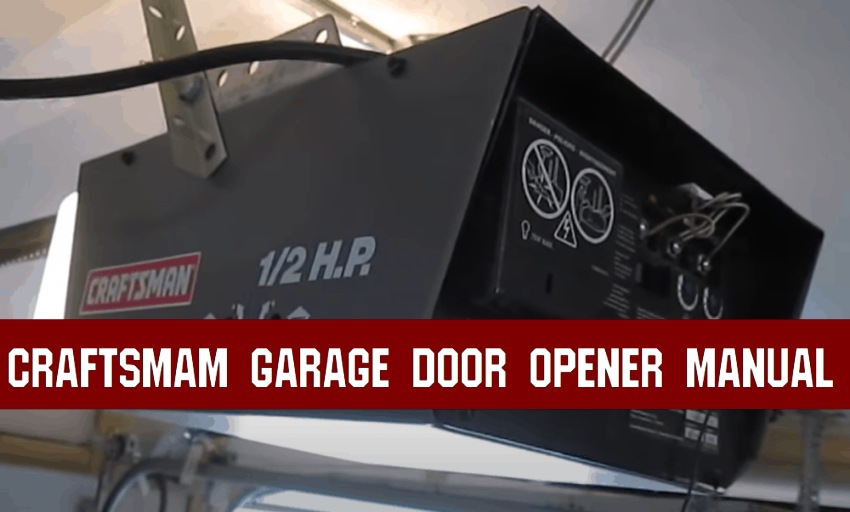 Craftsman Garage Door Opener Manual