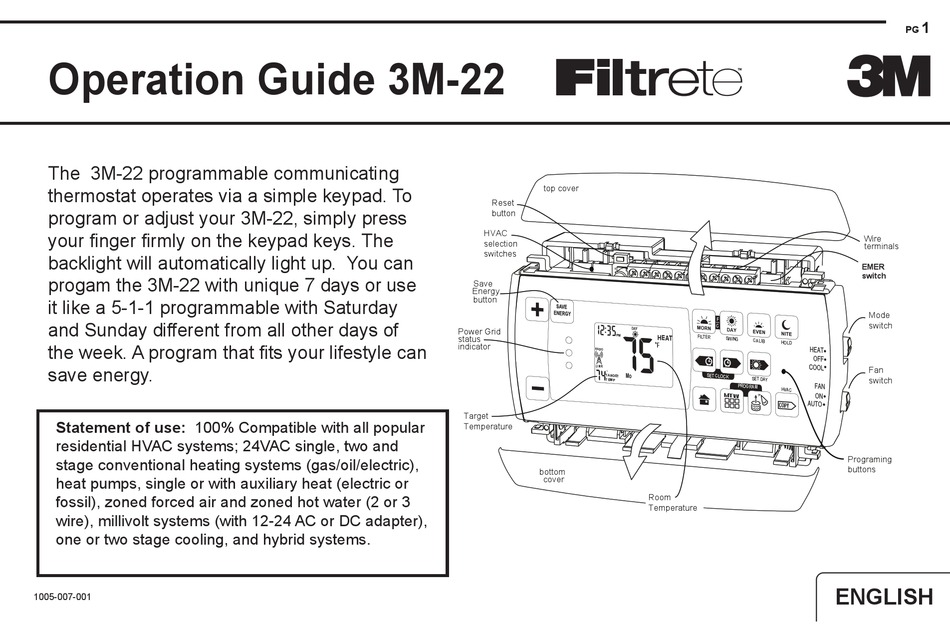 3M-22 Thermostat Manual